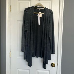 NWT JANE+DELANCEY 2X grey Distressed Cardigan